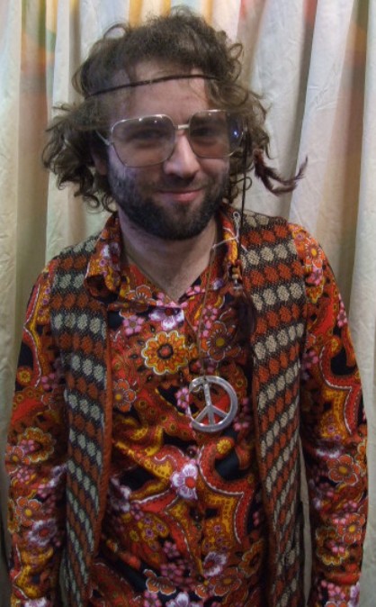 1960s Mens Hippie Costume Combination Shirt Vest and Pants Shorts | Bam ...
