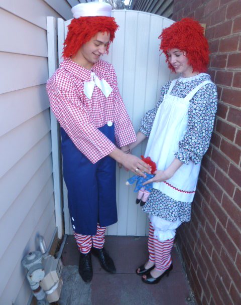 raggedy andy raggedy ann couple costume | Bam Bam Costume Hire